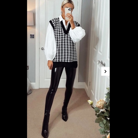 Rebellious BLACK SHINY VINYL PU LEGGINGS - RIO - Picture 2 of 3